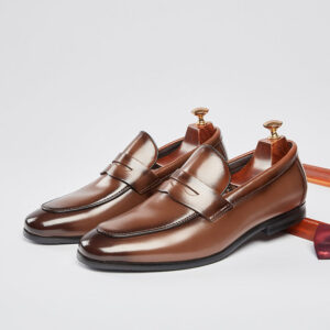 Penny loafers en cuir italien