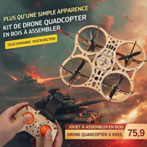 🔥Kit DIY Quadcopter en bois à assembler 🔥 Maintien d'altitude – Idéal pour adolescents, lycéens, enfants ou débutants | Kit scientifique éducatif scolaire